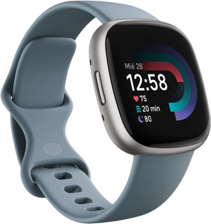 Fitbit Versa 4 Platino - Reloj inteligente con GPS