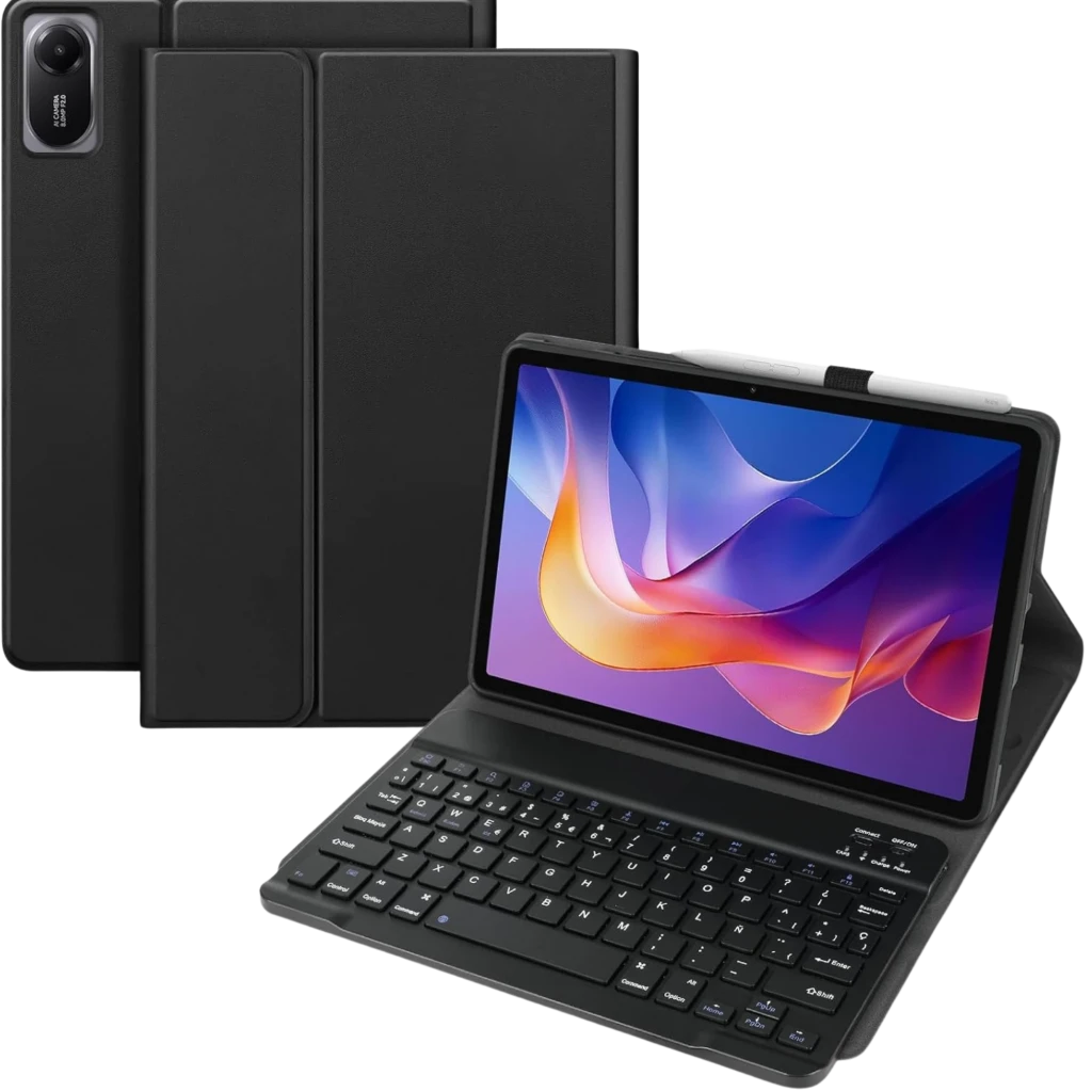 Funda con Teclado Español para Redmi Pad 2 SE 9.7" Negro