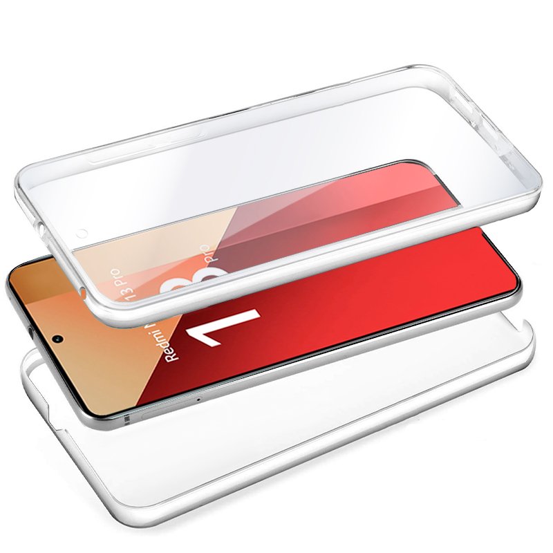 Funda COOL Silicona 3D para Xiaomi Redmi Note 13 Pro / Note 14S / Poco M6 Pro (Transparente Frontal + Trasera)