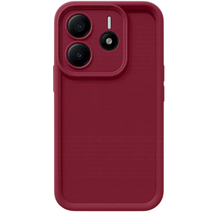 Funda de silicona mate Xiaomi Redmi Note 14 5G Rojo