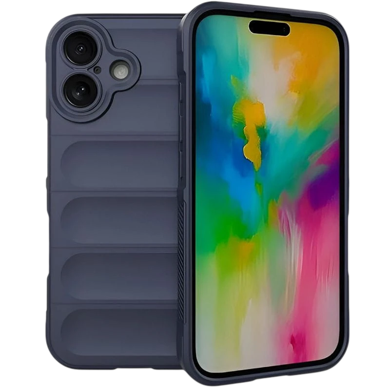 Funda de silicona Wave iPhone 16 Azul Oscuro
