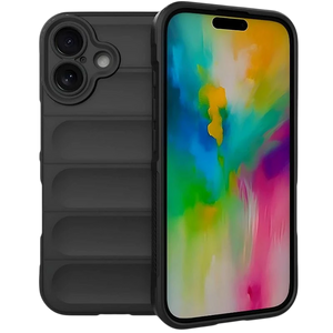 Funda de silicona Wave iPhone 16 Negro