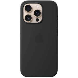 Funda de silicona con Magsafe para iPhone 16 Pro, Negro
