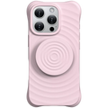 Funda  magnética de silicona ondulada con soporte MagSafe iPhone 16 Pro Max Rosa