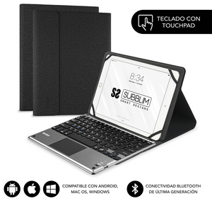 SUBBLIM Funda con Teclado KEYTAB PRO BLUETOOTH 10,1" TOUCHPAD Black
