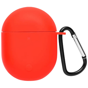Funda de silicona con Mosquetón para Xiaomi Redmi Buds 3 Pro / POCO Buds Pro Rojo