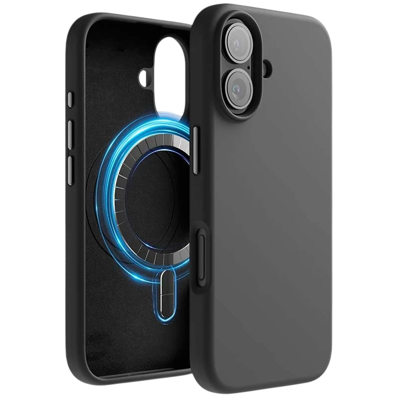 Funda Suave Magsafe Compatible iPhone 16 Plus Negro