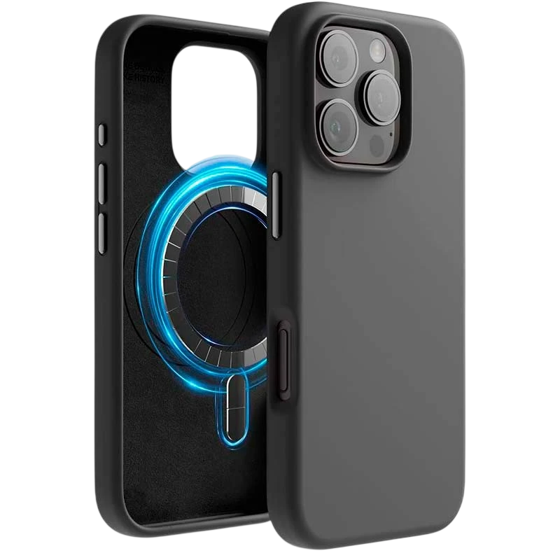 Funda Suave Magsafe Compatible iPhone 16 Pro Negro
