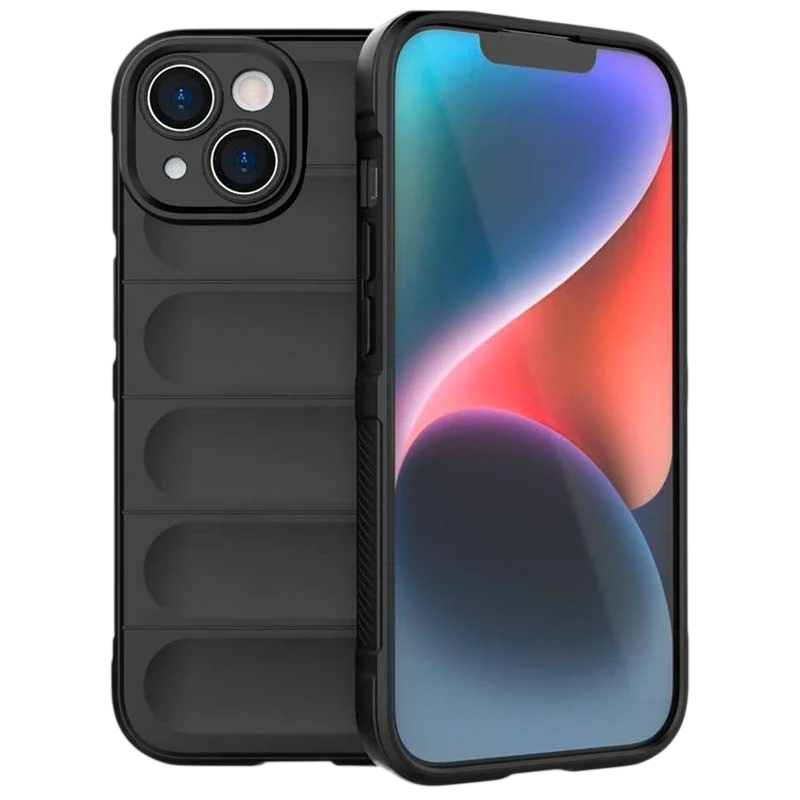 Funda de silicona Wave iPhone 15 Negro