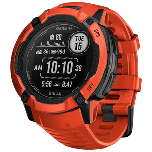 Garmin Instinct 2X Solar 50mm Rojo - Reloj inteligente con GPS