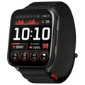 Garmin Venu X1 Caja de titanio Gris Correa de nailon ComfortFit Negro
