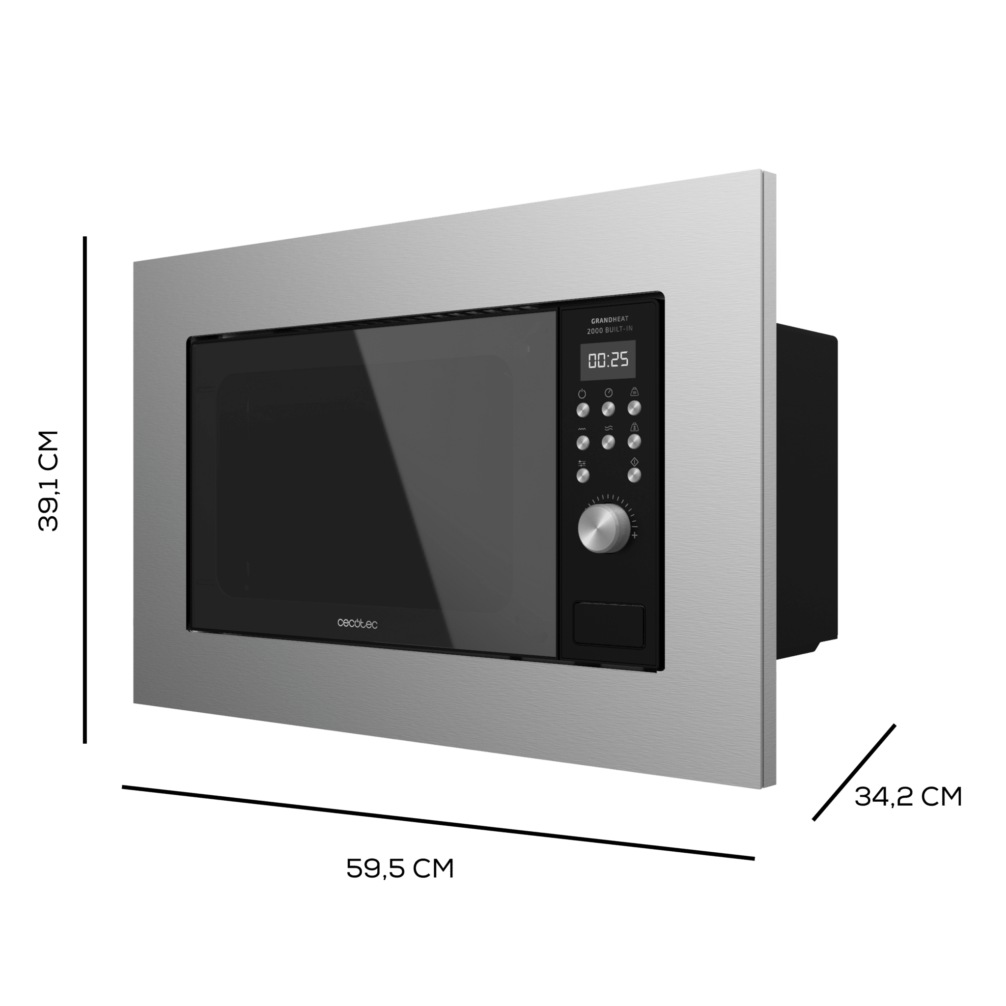 Microondas encastrable GrandHeat 2000 Built-In Steel Black