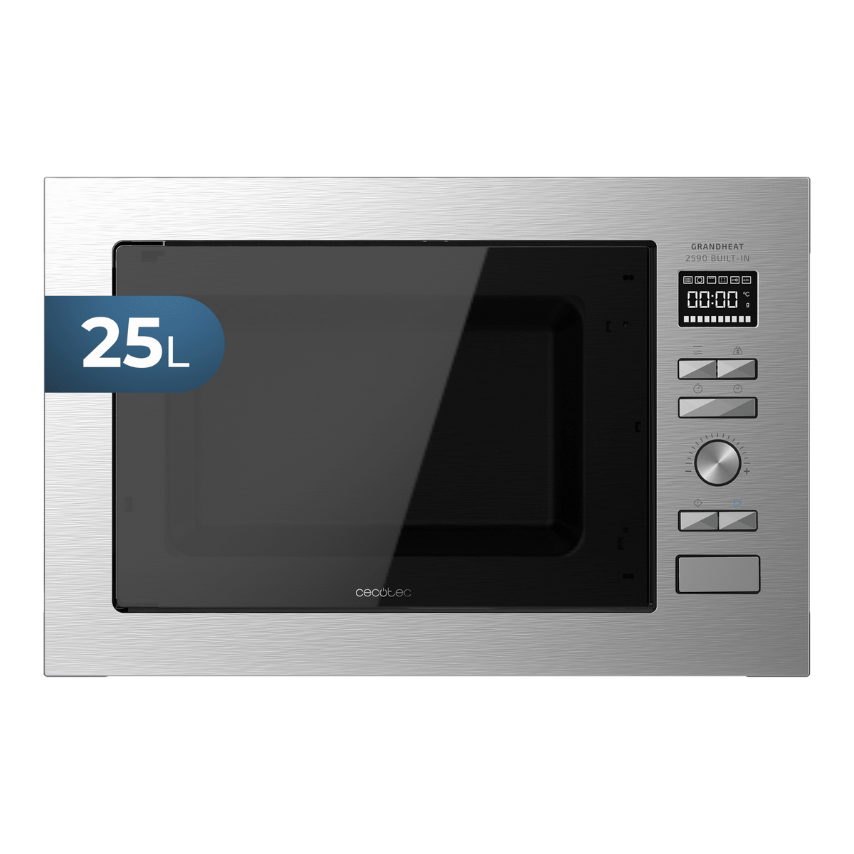 Microondas encastrable grandheat 2590 built-in steel black