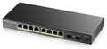 Zyxel GS1100-10HP v2 No administrado Gigabit Ethernet (10/100/1000) Energía sobre Ethernet (PoE) Negro