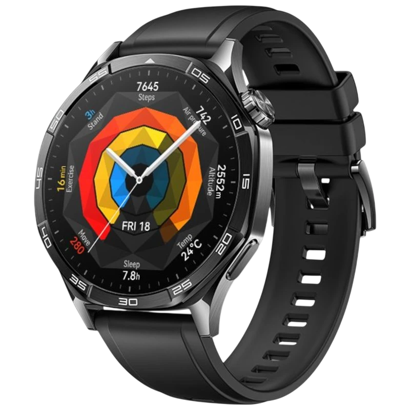 Huawei Watch GT5 46mm GPS Correa Fluoroelastómero Negro - Reloj Inteligente