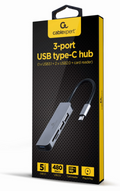 Gembird UHB-CM-CRU3P1U2P2-01 base para portátil y replicador de puertos Alámbrico USB 3.2 Gen 1 (3.1 Gen 1) Type-A Plata