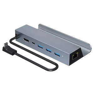 Hub 6 en 1 con 4K HDMI + PD 100W + USB 3.0*3 + RJ45 Ethernet 1000M