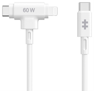 HYPER HyperJuice cable USB USB 2.0 1,5 m USB C USB C/Lightning Blanco