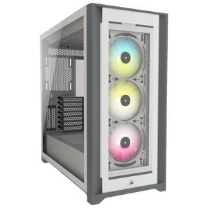 Corsair iCUE 4000X RGB Midi Tower Blanco cristal templado Caja PC