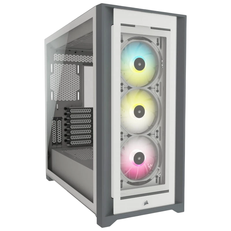 Corsair iCUE 4000X RGB Midi Tower Blanco cristal templado Caja PC