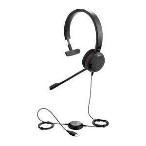 Jabra Evolve 20SE MS Mono - KopfhÃ¶rer - Kopfband - BÃ¼ro/Callcenter - Schwarz - Monophon - SCR-Steuereinheit