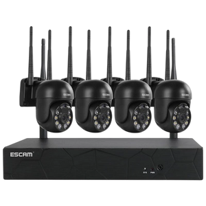 Kit videovigilancia IP Escam WNK614 Wifi 3MP 4 Cámaras
