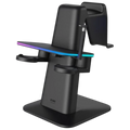 Soporte Vertical Kiwi Design QC03 RGB Carga magnética para Meta Quest 3/Quest 2/Quest PRO Negro