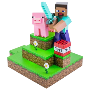 Lámpara Paladone Steve Diorama Minecraft