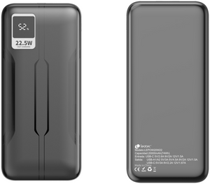 Leotec LEPOW20W22K batería externa Polímero de litio 20000 mAh Negro