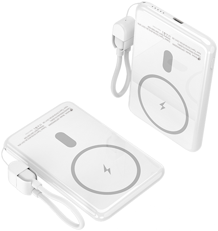 Leotec Power Bank inalámbrico 5000mAh 20W Blanco