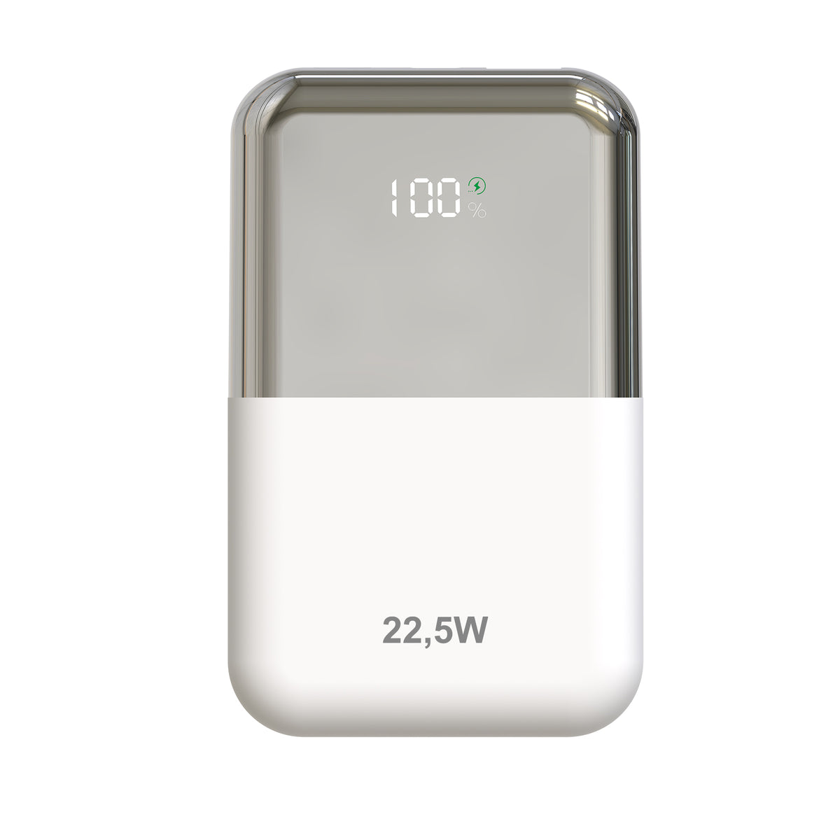 POWER BANK 10000mAh 22.5W BLANCO/PLATA LEOTEC