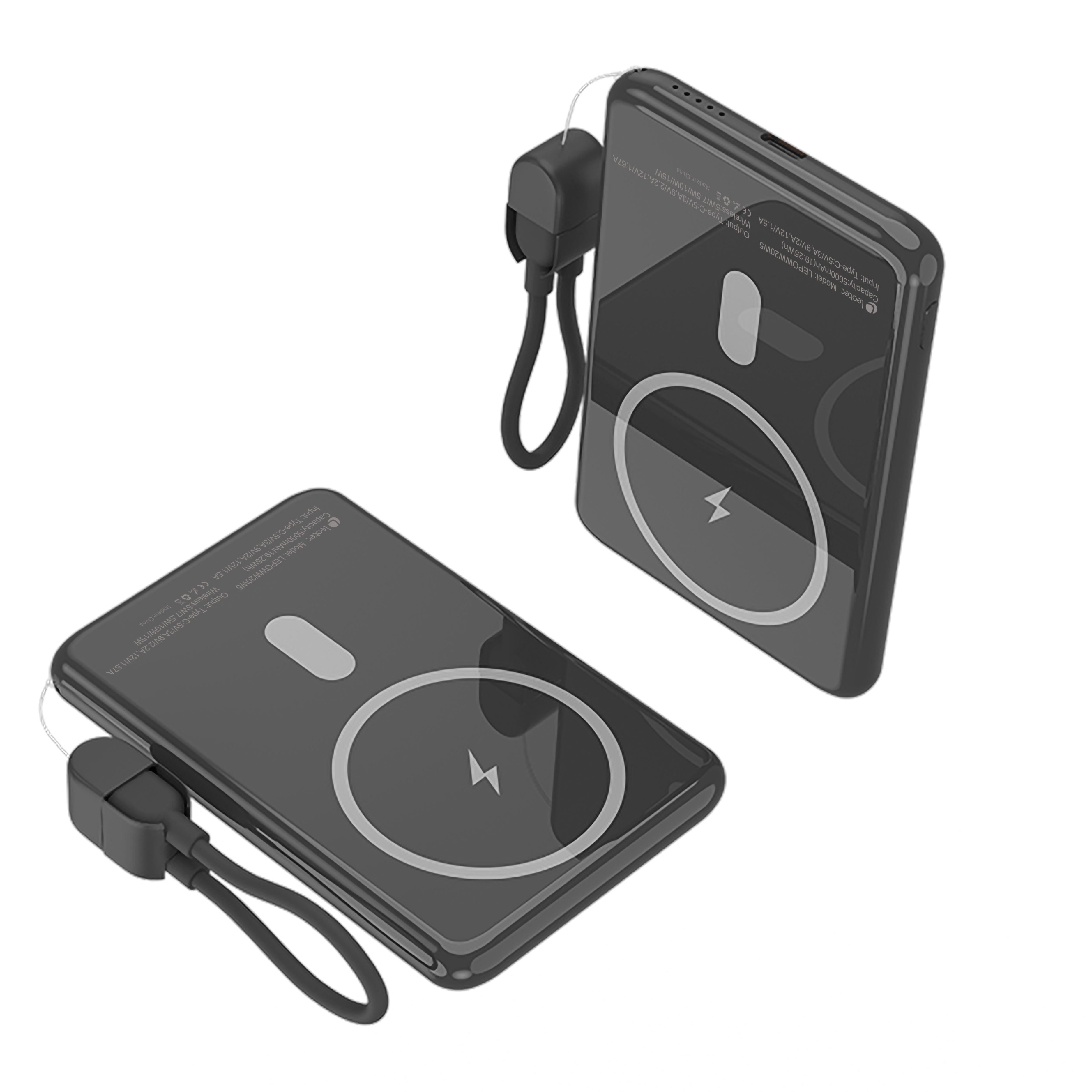 POWER BANK 5000mAh 20W NEGRO LEOTEC