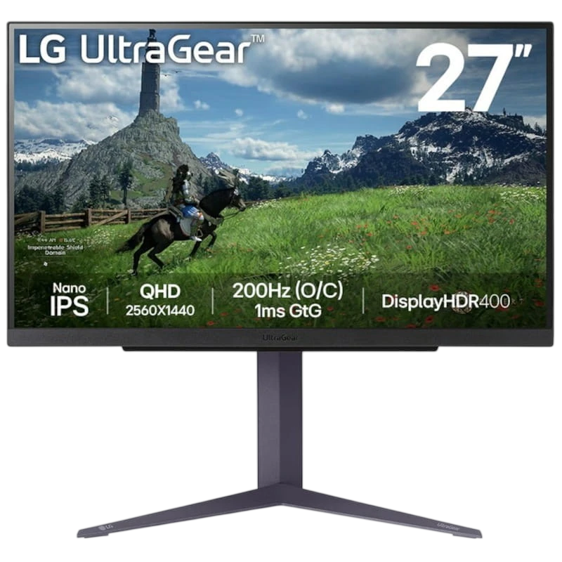 LG 27GS85Q-B 27 2K QHD IPS 200 Hz G-Sync Negro