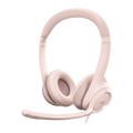 Logitech H390 Kabelgebundenes Beidseitiges Headset USB Rosé