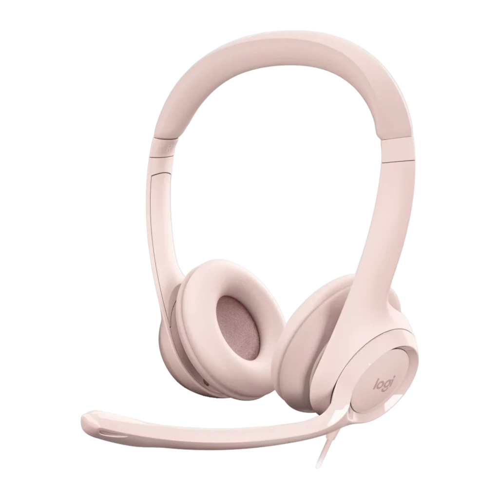Logitech H390 Kabelgebundenes Beidseitiges Headset USB Rosé