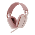Logitech Zone Vibe 100 Headset full size Bluetooth wireless rose