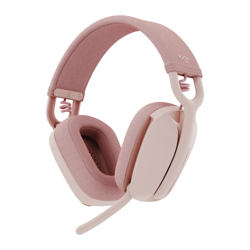 Logitech Zone Vibe 100 Headset full size Bluetooth wireless rose