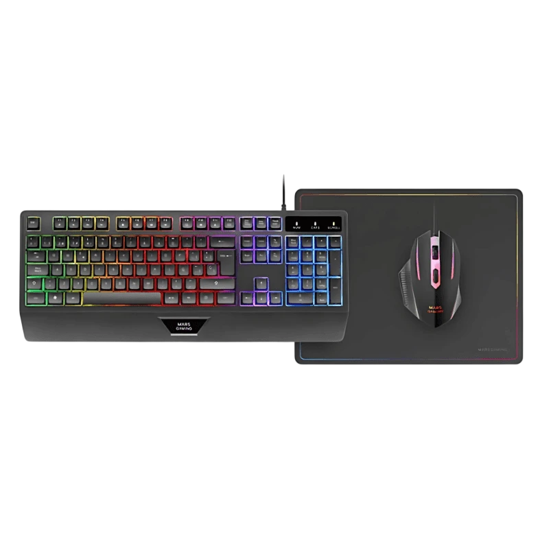 Mars Gaming MCP124 Negro -  Kit de teclado y  ratón