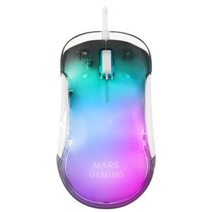 Mars Gaming MMGLOWW USB RGB 12800 DPI Blanco