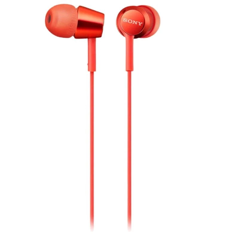 Sony MDR-EX155AP Dinámico Micrófono 9 mm 1,2 metros Rojo