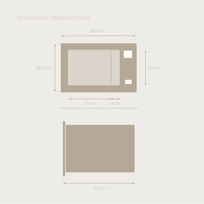 Microondas integrable EVVO Mi35 Black
