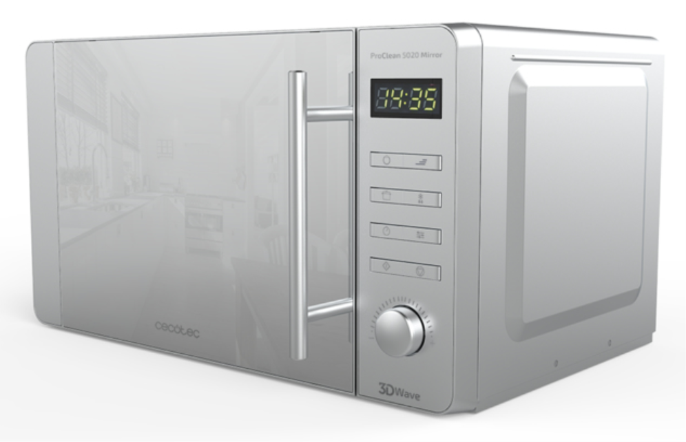 Cecotec 01532 microondas Plata Solo microondas Encimera 20 L 700 W