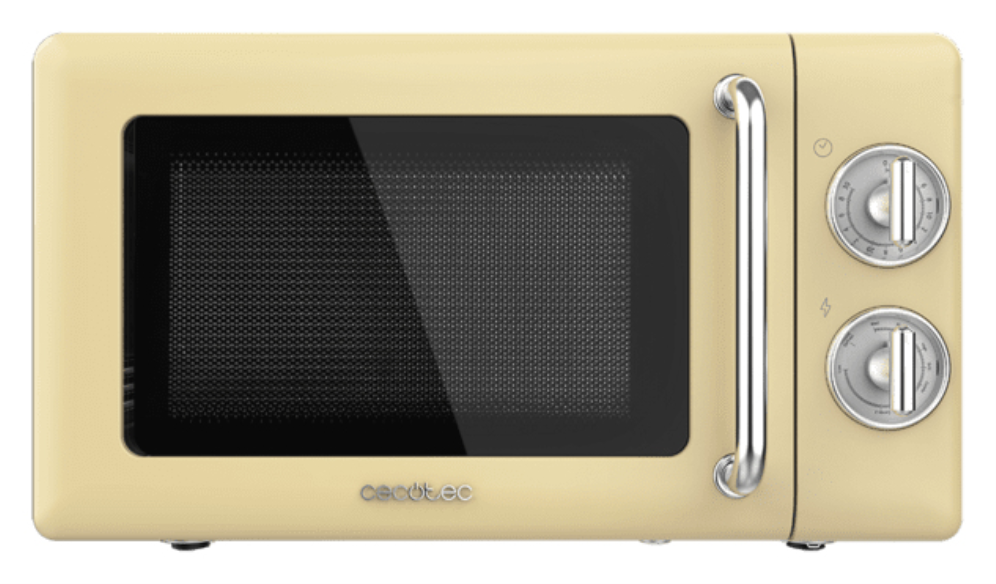 Cecotec 01708 microondas Beige, Acero inoxidable Microondas con grill Encimera 20 L 700 W