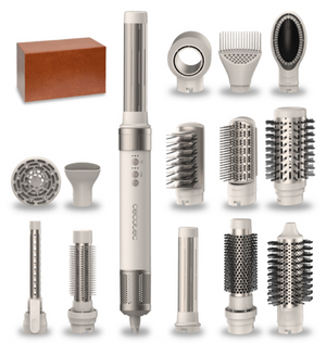 Cecotec Bamba CeramicCare 14in1 Herramienta de peinado con múltiples accesorios Champán 1400 W 1,8 m