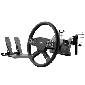 Moza R5 Trucking Bundle PC - Volante de Simulación  con base directa de 5nm + Pedales