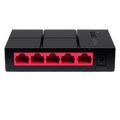 Mercusys MS105G 5 Puertos Gigabit 10 Gbps Plug & Play Negro / Rojo