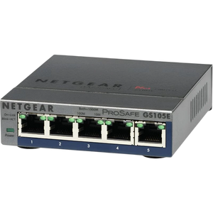 NETGEAR GS105E-200PES switch Gestionado L2/L3 Gigabit Ethernet (10/100/1000) Gris
