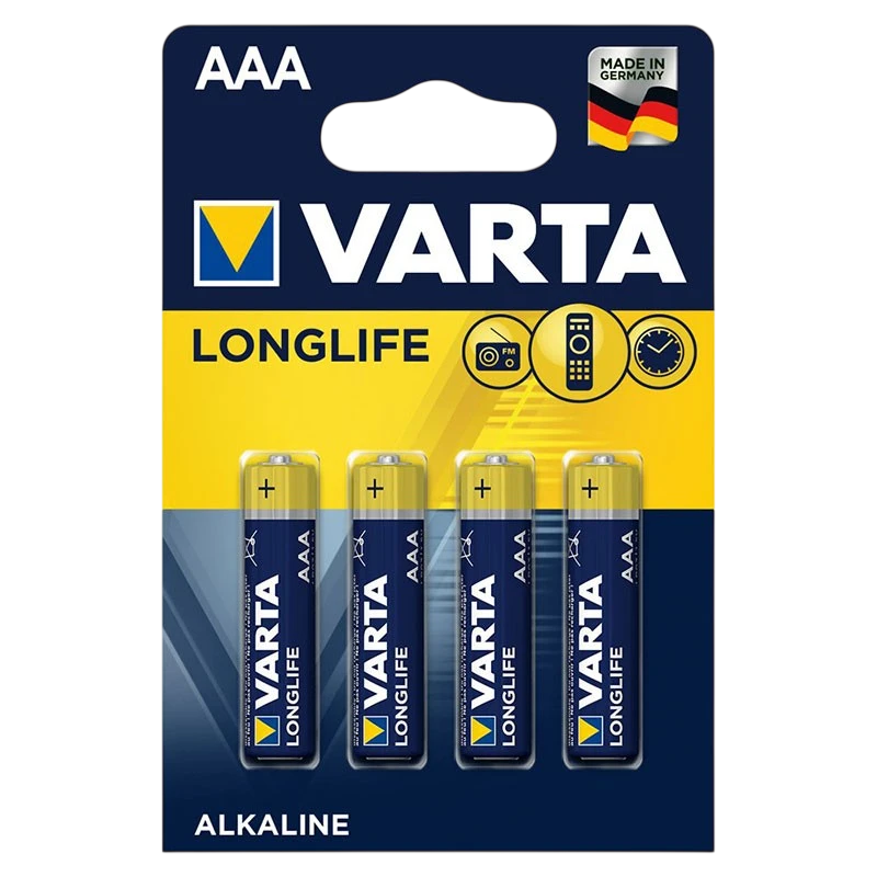 Pack 4x Pilas Varta AAA Long Life Extra Power LR03