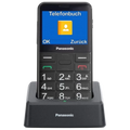 Panasonic KX-TU155EXBN 2.4", Letras Grandes, Alto Contraste, Compatible con Audífonos, Llamada Prioritaria, Base de carga, Negro
