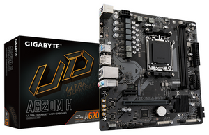 GIGABYTE A620M H Placa base - Soporta CPUs AMD Ryzen 8000, VRM digital de 5+2+2 fases, hasta 7200MHz DDR5 (OC), 1xPCIe 4.0 M.2, LAN GbE, USB 3.2 Gen 1